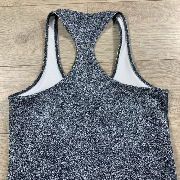 Lululemon Cool Racerback Tank Top Rio Mist White Black - Picture 7 of 12